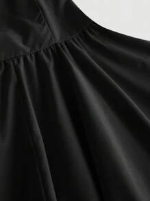 SHEIN MOD Black Romantic Backless Bowknot Dress, Suitable For Dates, Parties, Holidays, Tea Parties, Birthdays,Graduation Dresses,Sun Dresses For Women