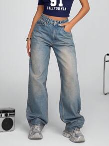 Y2K High Waist Straight Casual Jeans, Suitable For Summer Cowgirl Outfit Women S Outfits Women S Spring Tops Women S Summer Pants Womens Summer Tops Work Outfits For Women