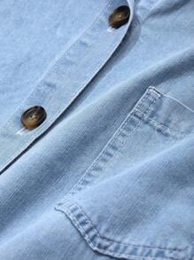 DAZY Women Solid Color Shirt Top & Jeans Trousers Set,Fall Clothes - Light Wash - View 8