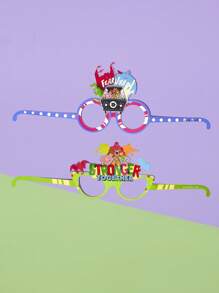 SCOOBY-DOO X SHEIN 2pcs Cartoon Pattern Adventure Theme Party Glasses