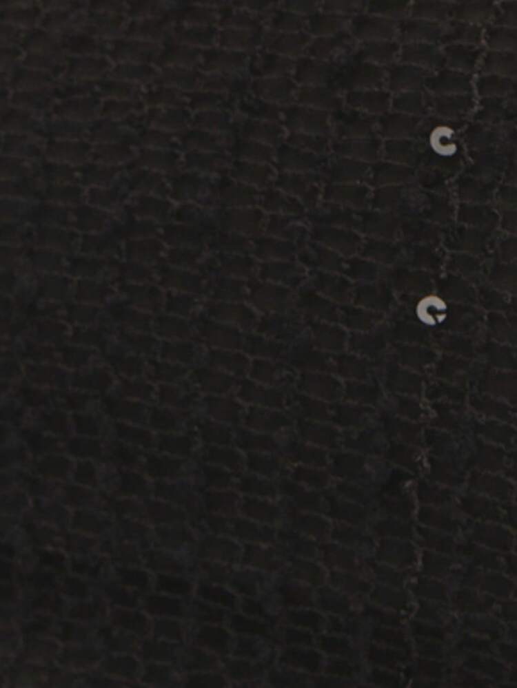 Nöista 带有颈链细节的黑色纹理背心，大胆而时尚的黑色背心，采用纹理针织设计和连接颈链，具有现代感。 - 黑色 - 查看 6