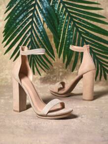 SHUZIA Sandalias de mujer con correa y plataforma doble de tacón grueso y bloque