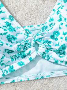 SHEIN Teen Girls Random Print 2-Piece Swimsuit Set Young Girls Sets Summer Sets For Girls Teen Girls Sets Cute Sets Teen Girls Sets Cute Sets Teen Girls Sets Teen Girls Sets Bathing Suits For Teens Top