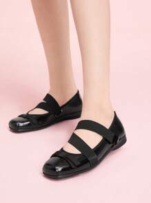 CUCCOO DOLLMOD Women's Fashionable And Versatile Black Flat Casual Shoes - Black - View 5