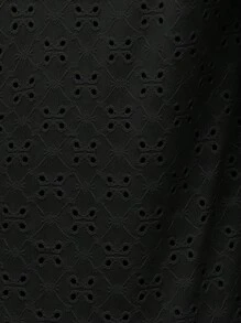 EMERY ROSE Women's Lace Patchwork Textured Camisole Top - Black - View 7