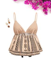 Vivid Eden 女式编织复古印花吊带背心，春夏季，情人节，度假女士，海滩女士，节日，浪漫优雅的服装，波西米亚风，波西米亚风，甜美，狂欢节，热带度假女士服装，节日