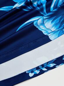 SHEIN Clasi Vestido de verano elegante con estampado floral para mujer de talla grande - Azul - Ver 7