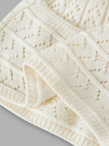 SHEIN Girlism Tween Girl Solid Color V-Neck Halter Knit Top For Music Festival