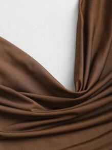 Sweetra 女士时尚性感复古优雅挂脖腰带紧身迷你连衣裙