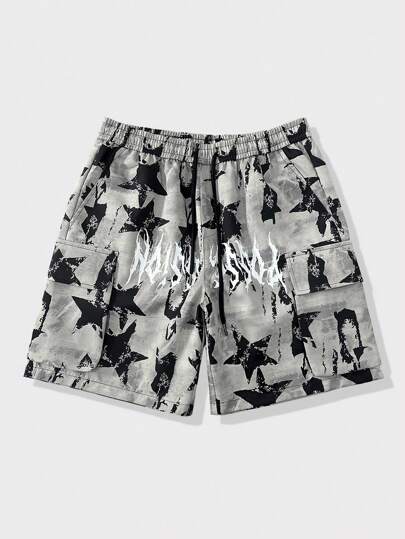 Pantalones cortos casuales con estampado de moda para hombre, diseño minimalista adecuado para el verano