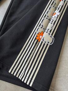 Manfinity EMRG Printed Casual Sweatpants For Men - Black - View 5