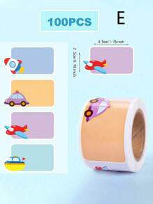 SHEIN 280pcs Cartoon Name Stickers, Colorful Label Stickers, Self-Adhesive Cube Stickers For Students Back To School Back To School