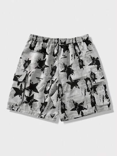 Pantalones cortos casuales con estampado de moda para hombre, diseño minimalista adecuado para el verano
