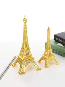 1pc Gold Paris Eiffel Tower Model Creative Window Display Metal Crafts Suitable For Home And Office Decoration, Birthday, Mother's Day, Christmas, Light To Carry And Not Easy To Fade, Three Sizes Of Large, Medium And Small For You To Choose. - Gold - View 6