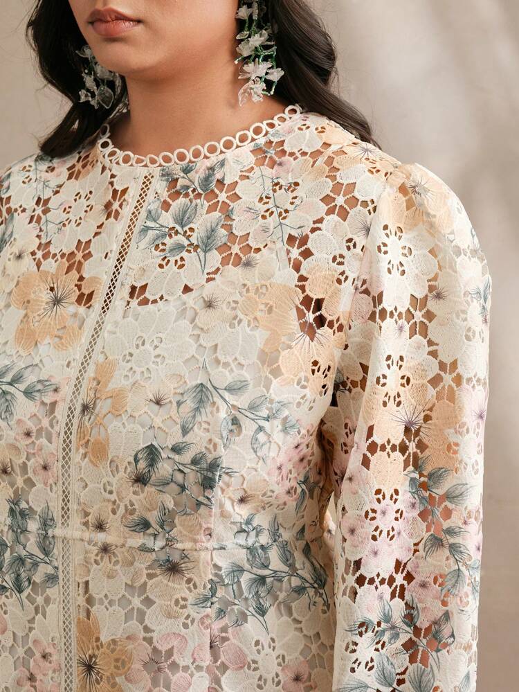 Elegant, Casual, Holiday, Festival, Date Night, Beach Anewsta Plus Size Women's Long Sleeve Dress, Fashion Style Suitable For Summer
