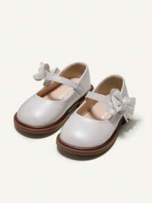 Cozy Pixies Lovely Bowknot Princess Style Plain All-Match Country Style Baby Flat Shoes