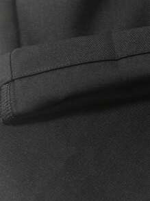 SHEIN 2 piezas Conjunto de traje de caballero encantador para niños, que incluye chaqueta de cuello alto de color brillante y pantalones negros elegantes, adecuado para celebraciones, actuaciones en el escenario, ceremonias de premiación y eventos como bodas, invitados de bodas, paje, y portador de anillos