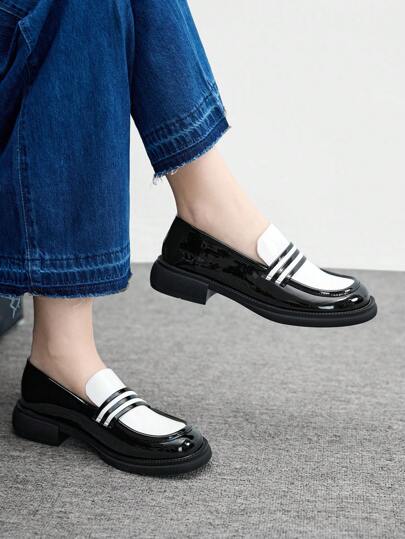 CUCCOO BIZCHIC 女士休闲舒适牛津鞋，撞色设计，百搭日常穿着