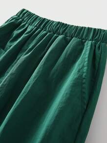 JNSQ Vêtements de rentrée scolaire, shorts décontractés amples pour préadolescentes et garçons, shorts décontractés amples avec poches et taille élastique pour enfants - Vert sapin - Voir 8