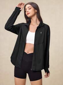 OutZeal SunProof UPF50+ Cooling Breathable Sun Protection Jacket Women With Side Pockets Everyday Daily Casual - Black - View 6