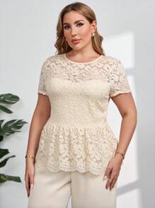Ellevyn 2 piezas Conjunto elegante de top y pantalones de talla grande, de moda para el verano, conjuntos de ropa de mujer, atuendos de verano para mujer, conjuntos de dos piezas para mujer, atuendos de oficina para mujer, atuendos de festival para mujer, Derby, atuendo de graduación, Día de la Madre, 4 de julio, vestido de graduación, atuendos de brunch para mujer, atuendos de iglesia para mujer - Albaricoque - Ver 5