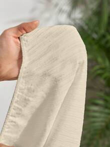 Slaydiva 女士春夏新款音乐节、西部、游牧、复活节、纳什维尔、生日派对、毕业典礼、学生、日常、休闲、度假、巡航、海滩、日光浴时尚交叉扭纹单肩束腰纹理面料束腰系带修身白色连体裤 - 杏色 - 查看 8