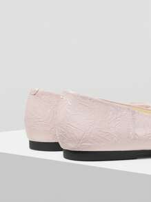 MOTF PREMIUM 蝴蝶结镂空玛丽珍平底鞋 - 粉色 - 查看 5