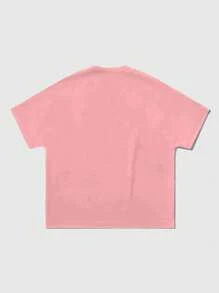 ROMWE MEN Goth Camiseta de manga corta casual para hombres con estampado de calavera y letras