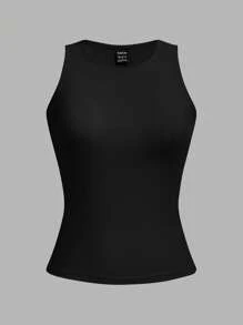SHEIN EZwear 4件組女款性感短版緊身背心，適合夏季 - 彩色 - 查看 10
