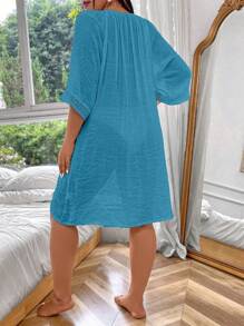 Swim Lushoire 1 pezzo Copricostume taglia curvy, monocolore, con laccetti, comodo e morbido