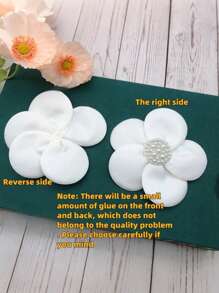 1 件白色/黑色 3D 串珠蕾丝、贴花花片、图案面纱紧身胸衣 DIY 花饰品布贴配饰、DIY 服装配饰、婚礼装饰 - 彩色 - 查看 4