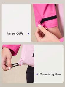 OutZeal Waterproof WindProof 3L Tech Fabric Packable Color Blocking Hiking Jacket Windbreaker