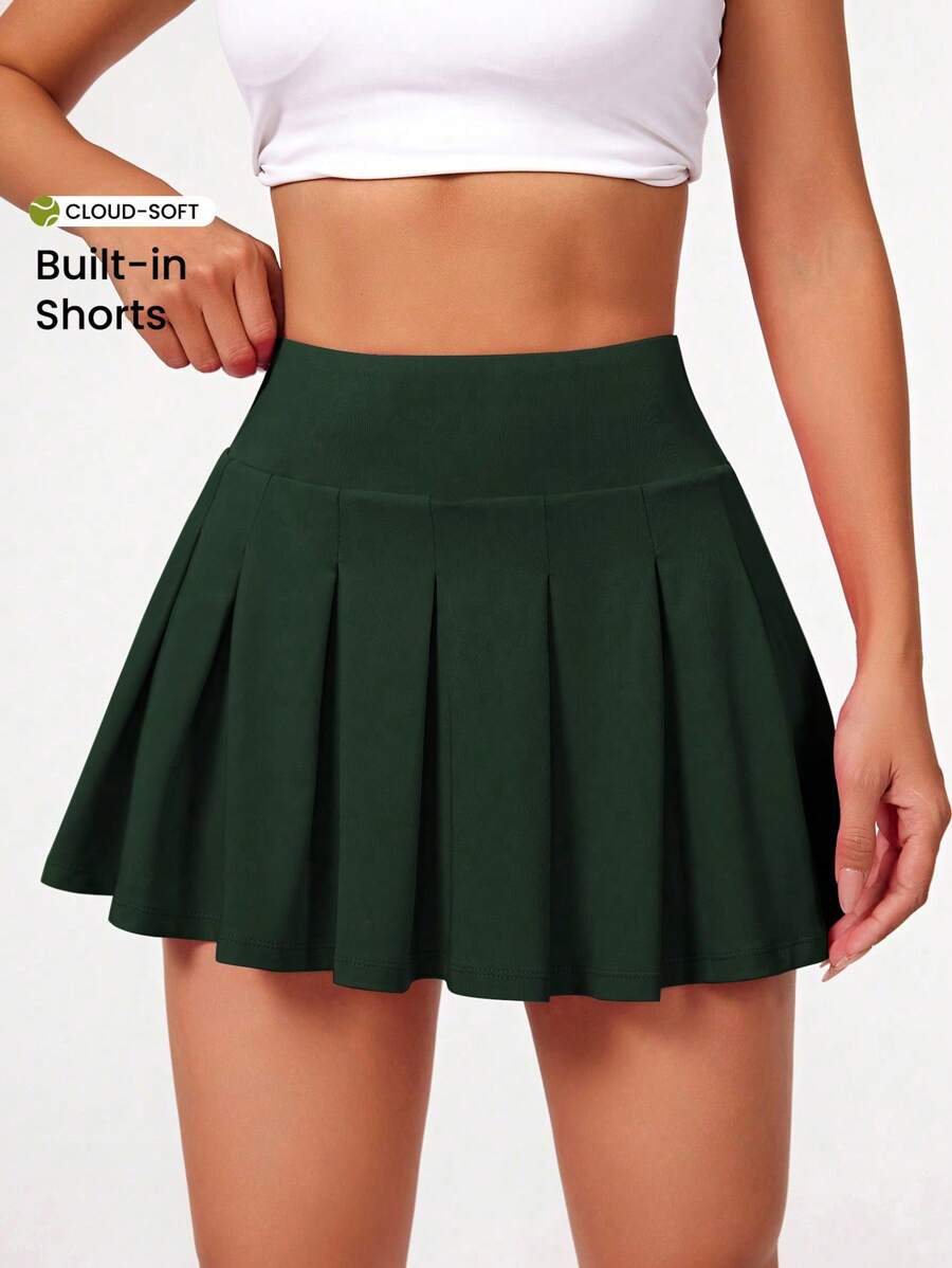 CourtClass Women Solid High Waist Pleated Sports Skorttennis Skirt Athletic Skirt