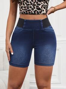 Flexra Women's Denim Shorts, Fashionable For Summer - Blue - View 3