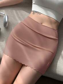 DAZY Wave Trim Triangle Gusset Shorts, Prevent Embarrassment - Pink - View 4