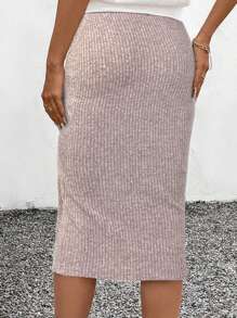 SHEIN LUNE Athleisure Sport Running Biker Jogging Basketball Tracksuit, 2pcs Women Set With Textured Skirt, Summer Island Vacation Outfits - Pink - View 6