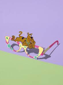 SCOOBY-DOO X SHEIN Lässige, modische Cartoon Hund Muster Brille, geeignet für Partys
