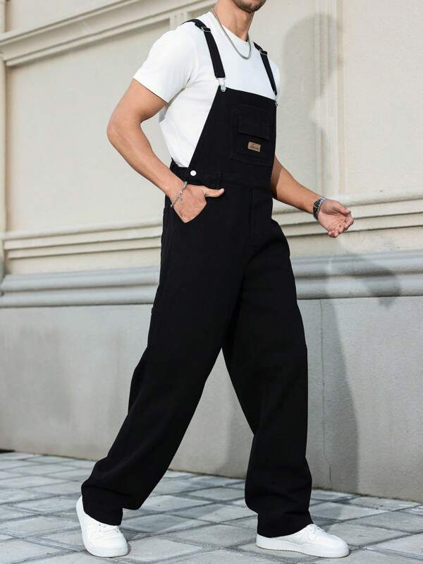 Manfinity Homme جمبسوت جينز عملية عصرية مناسبة للرجال للصيف