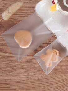 SHEIN 100pcs Clear Cookie Packaging Bag School Supplies Food Bag Food Box Suitable For Candy Chocolate Cookies Etc. - Clear - View 4