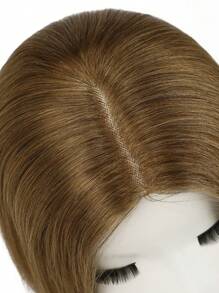 4.72X3.14 Rambut Manusia Asli Warna Cokelat Muda untuk Wanita dan Anak Perempuan, Potongan Rambut Asli untuk Rambut Tipis atau Rontok, Jepitan untuk Ekstensi Rambut, Penggunaan Sehari-hari - S6 - View 5