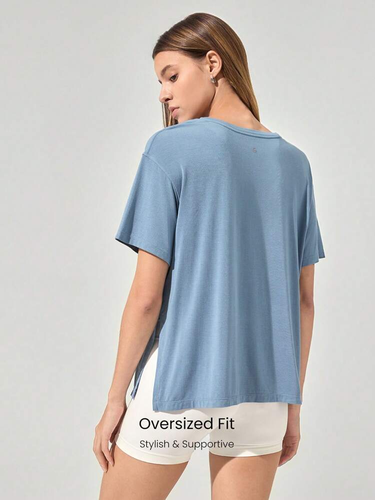 Modal Oversized Everymode Tee Daily Casual  Compression Shirt