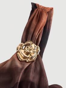 SHEIN MOD Women's Ruffle Trim Gold Color Brooch Decor Camisole Tank Top, Summer Clothing - Multicolor - View 4