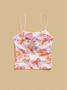 Siren Gaze Damen lässiges Camisole-Top mit ganzflächigem Blume Muster und Raffung, für den Sommer - Verschiedenfarbig - Übersicht 3