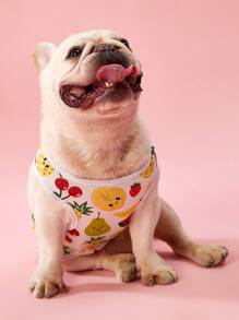 PETSIN 1pc Pet Dog/Cat Fruit Pattern Breathable Comfortable Vest - Multicolor - View 4