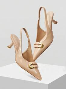 MOTF PREMIUM WOMEN'S POINTED TOE LOW HEEL PUMPS, SUITABLE FOR EVERYDAY WEAR, ALL SEASON