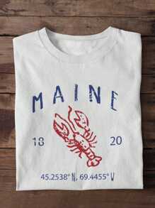 Women's Round Neck Short Sleeve T-Shirt, Fashionable For Summer - White - View 1