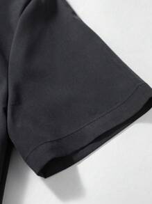 Manfinity Mode A Combination Of Three Shirts, Men's Short-Sleeved Lapel Solid Color Casual Summer Tops, Suitable As Gifts For Friends And Boyfriends.