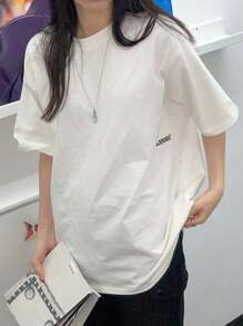 DAZY Drop Shoulder T-Shirt mit Buchstaben Grafik