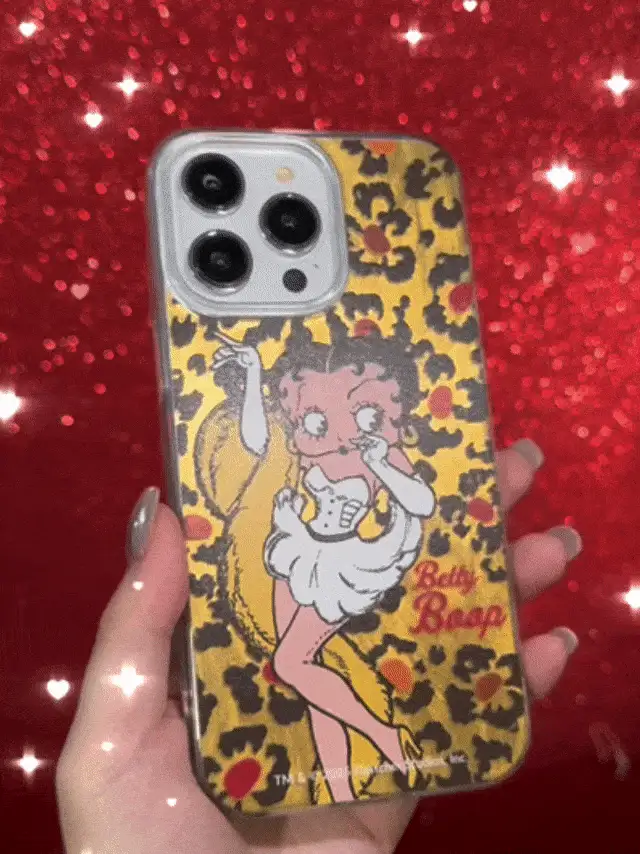 Betty Boop x SHEIN Leopard Print Mobile Phone Case, Fashionable Mobile Phone Case, Compatible With Iphone,Gift Ideas,Party,Holiday,Valentine's Day