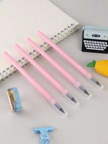 SHEIN 1/2 支粉色无限铅笔，无需削尖的永恒铅笔，无墨水卡哇伊无限笔，美术用品学校文具笔尖橡皮擦 - 彩色 - 查看 3